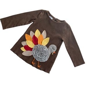 Mud Pie Turkey Appliqué Top - size 4T